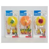 1998 Ekco NOS flower cocktail picks