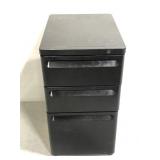 Black metal 3drawer file cabinet