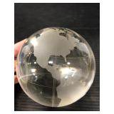 Clear and frosted glass globe decor