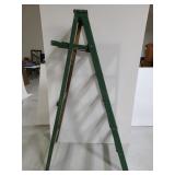 Vintage green wood ladder