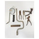 8 assorted vintage garage tool lot