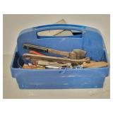 Plastic tray if assorted garage tools
