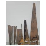 Three assorted saws and saw blades combo