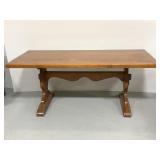 Large sturdy wood dining table