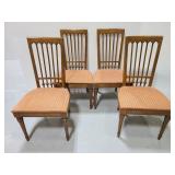 Set of 4 Drexel MCM vintage wood dining chairs