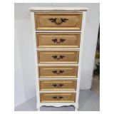 Six drawer tall vintage French Provincial dresser