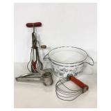 Four assorted vintage kitchen tools