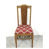 Vintage wooden chair w/ upholstered seat