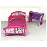 Disney Minnie & Daisy toddlers bed & storage rack