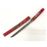Sword in wood sheath letter opener