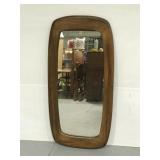 Nice wood framed rectangular wall mirror