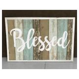 Large blessed printed wall hanging