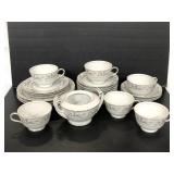 Harmony House platinum garland fine China