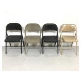 Lot of 4 metal folding chairs