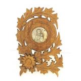 Vintage carved religious stand decor