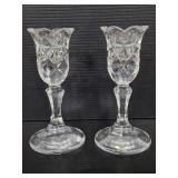 Marquis Waterford crystal candlestick holder pair
