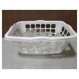 Basket of assorted glass