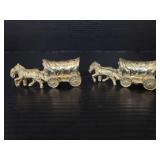 Cast metal horse & carriage shakers