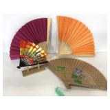 Four assorted oriental fans