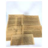 Four historical facsimile documents