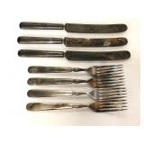 E.L. Entrikin butter knives and forks