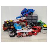 Collection of toy cars and trucks