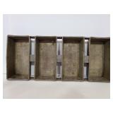 Four dish rustic metal tray