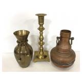Indian made brass/ copper vintage trio