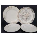 Four vintage plates