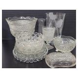 Collection of assorted cut glass