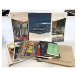 Vintage vehicle catalogs, manuals, and ephemera