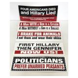 Five assorted political bumper stickers