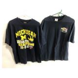 Two Michigan fan tshirts- size 2XL