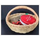 Basket of cookie cutters