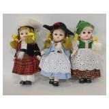 Three vintage Accents dolls