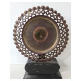 Metal on wood vintage art piece