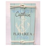 Wood anchor home decor sign