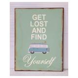 Metal Find Yourself sign
