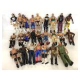 Lot of 25 poseable wrestling kids action figures