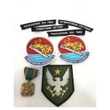 Vintage patches and medal