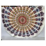 Round canvas mandala table cloth