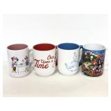 Four cute ceramic Disney mugs