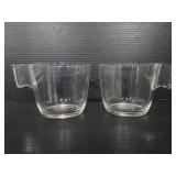 Pair of modern Ikea glass mugs