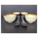 World Market cups, bowls and soup spoons