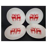 Room Creative red deer snack plates