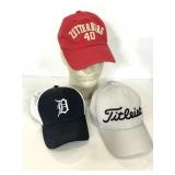 Red Wings, Detriot Tigers, & Titleist caps