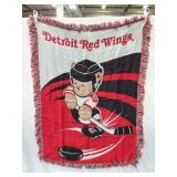 Detroit Red Wings throw blanket with fringe