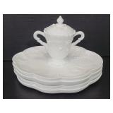 Milk glass dish lot
