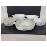 Vintage Corningware blue cornflower dishes