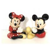 Vintage Mickey & Minnie Mouse ceramic figurines